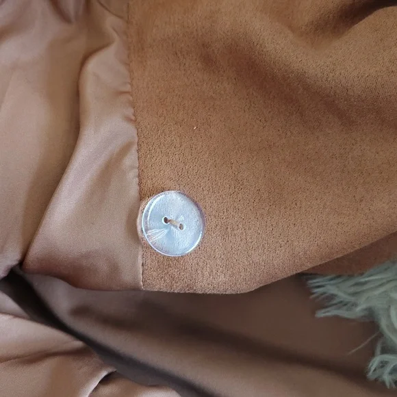 CARHARTT Faux Suede 2 Button Collared Lightweight Embroidered Coat Sz M - Picture 12 of 14